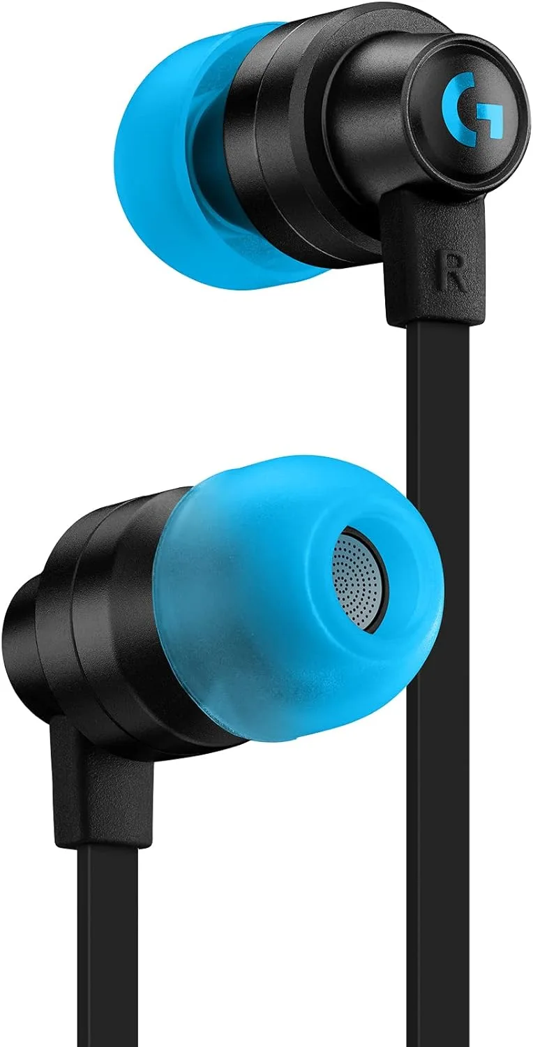 Logitech G333 – Écouteurs Gaming Intra-Auriculaires – Double Transducteur – Noir
