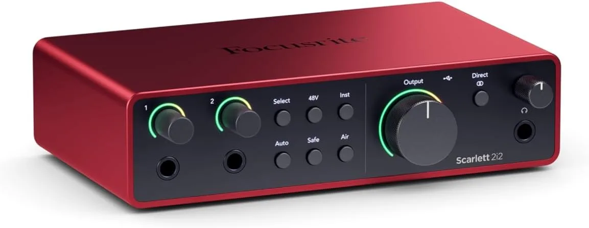 Focusrite Scarlett 2i2 4th Generation – Interface Audio USB-C – 2 Entrées / 2 Sorties